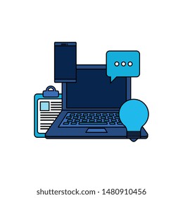 laptop computer and smartphone devices