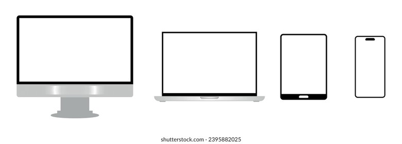 Laptop Computer Smartphone Tablet icon collection.
