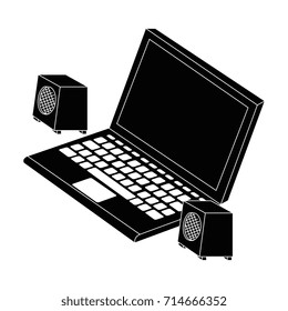 laptop computer with speakers