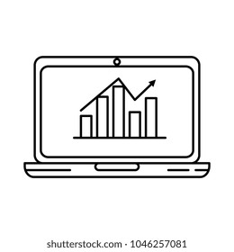 laptop computer with statistics