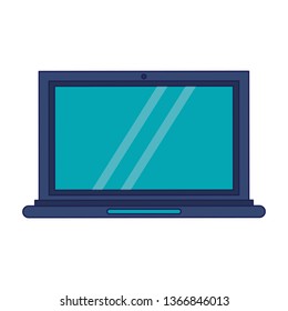 Laptop computer technology blue lines