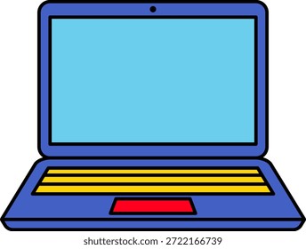 Ilustração plana da tecnologia de notebooks