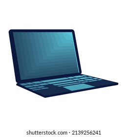 laptop computer technology icon isolated