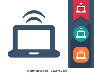 Laptop, Computer, Technologie-Symbol. Professionelles, Pixel perfektes Symbol. EPS 10-Format.