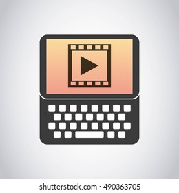 laptop computer technology icon vector illustration design