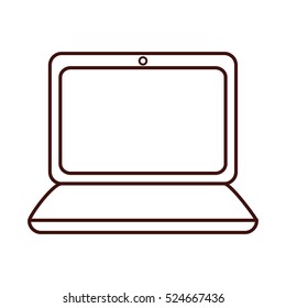 Laptop computer technology icon vector illustration graphic design