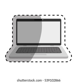 Laptop computer technology icon vector illustration graphic design