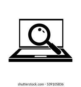 Laptop computer technology icon vector illustration graphic design