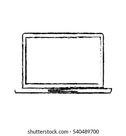 Laptop computer technology icon vector illustration graphic
