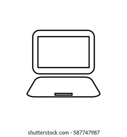 Laptop computer technology icon vector illustration graphic design