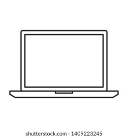 laptop computer technology isolated icon