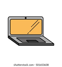 laptop computer technology isolated icon vector illustration design