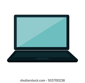 laptop computer technology isolated icon