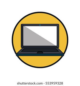 laptop computer technology isolated icon