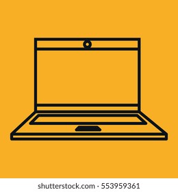 laptop computer technology isolated icon