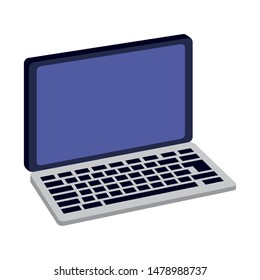 Laptop computer technology isometric symbol ,vector illustration graphic design.