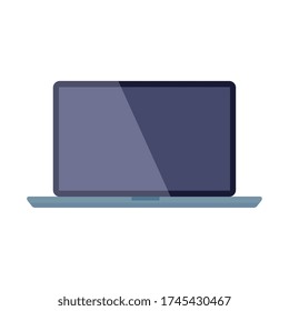 Laptop Computer Technology On White Background Stock Vector (Royalty ...