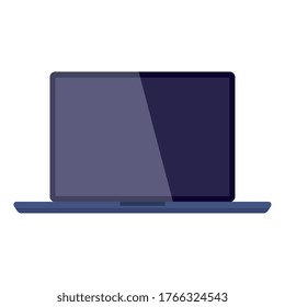 laptop computer technology on white background vector illustration design