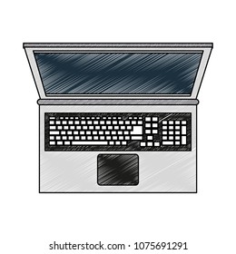 Laptop computer technology scribble