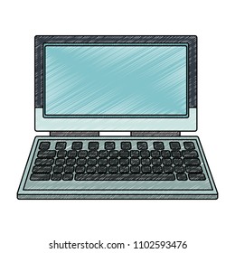 Laptop computer technology scribble