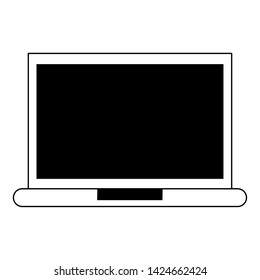 Laptop computer technology symbol isolated vector illustration graphic design