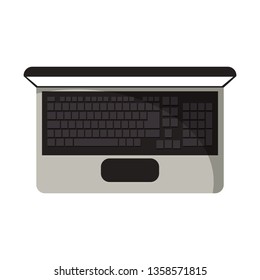 Laptop computer technology topview