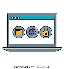 laptop computer with template