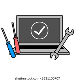 Laptop computer that has been repaired