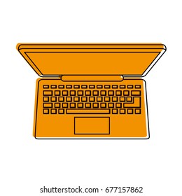 laptop computer topview icon image 