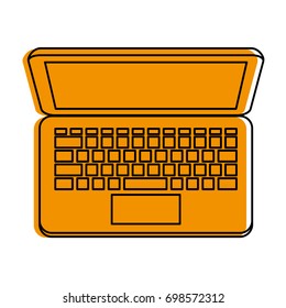 laptop computer topview icon image 