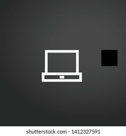 Laptop Computer vector icon. Laptop Computer concept stroke symbol design. Thin graphic elements vector illustration, outline pattern for your web site design, logo, UI. EPS 10.