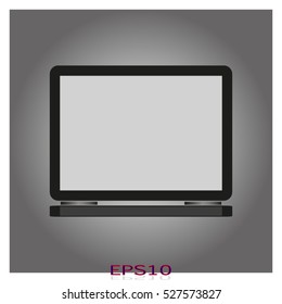 laptop, computer, vector icon, eps10