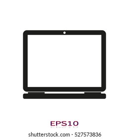 laptop, computer, vector icon, eps10