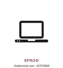 laptop, computer, vector icon, eps10