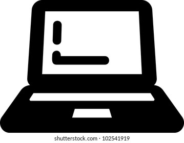 Laptop computer - Vector icon isolated