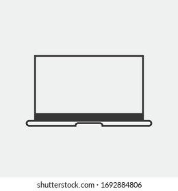 laptop computer vector icon portable