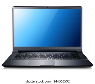 Laptop computer. Vector illustration.