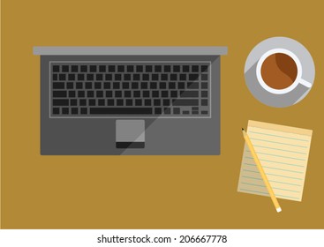  Laptop  computer  vector illustration