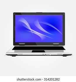 Laptop computer. Vector illustration isolated over white background