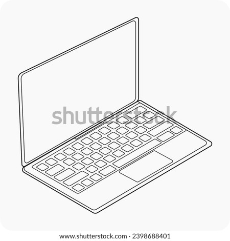 Laptop computer vector incon eps