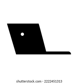 Laptop computer vector technology design illustration. Isolated white notebook screen and business modern icon. Communication device equipment line and pc display monitor. Portable office sign