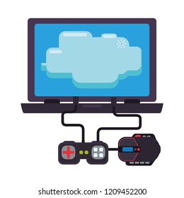 laptop computer with video game controls