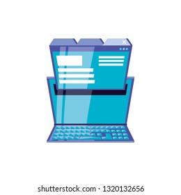 laptop computer with web page