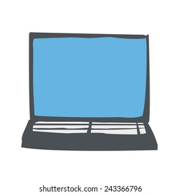 Laptop Tecnologia sem fio Icon Vetor Conceito do ícone da IU