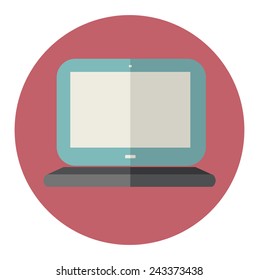 Laptop Computer Wireless Technology UI Icon Vector Concept