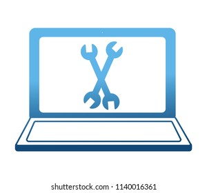 laptop computer with wrench keys