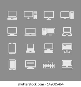 Laptop and computers Icon illustration