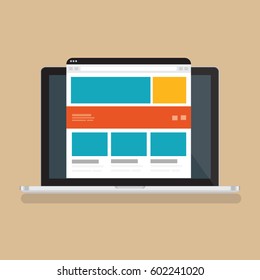 Laptop concept design,clean vector