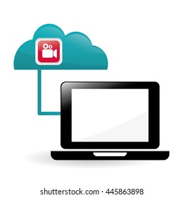 laptop concept with icon design, vector illustration 10 eps graphic.