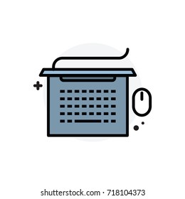 laptop concept Isolated Line Vector Illustration editable Icon